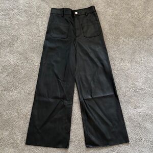 ZARA THE MARINE STRAIGHT FAUX LEATHER PANTS